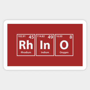 Rhino (Rh-In-O) Periodic Elements Spelling Sticker